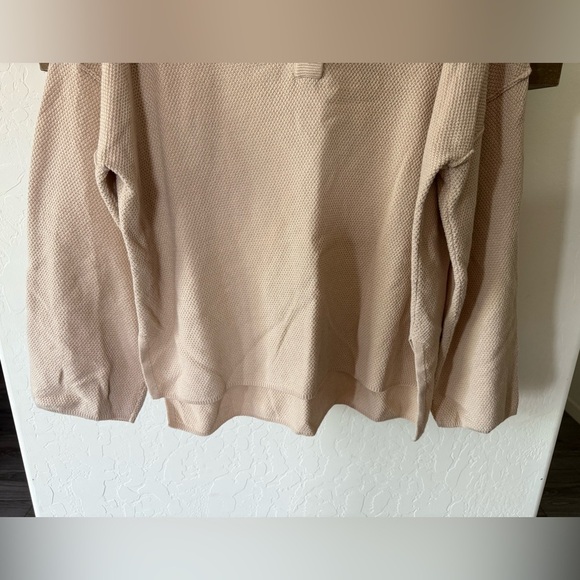 Lillusory|Tan neutral waffle knit sweatshirt with button details,Size XL•••Boho - Picture 7 of 12